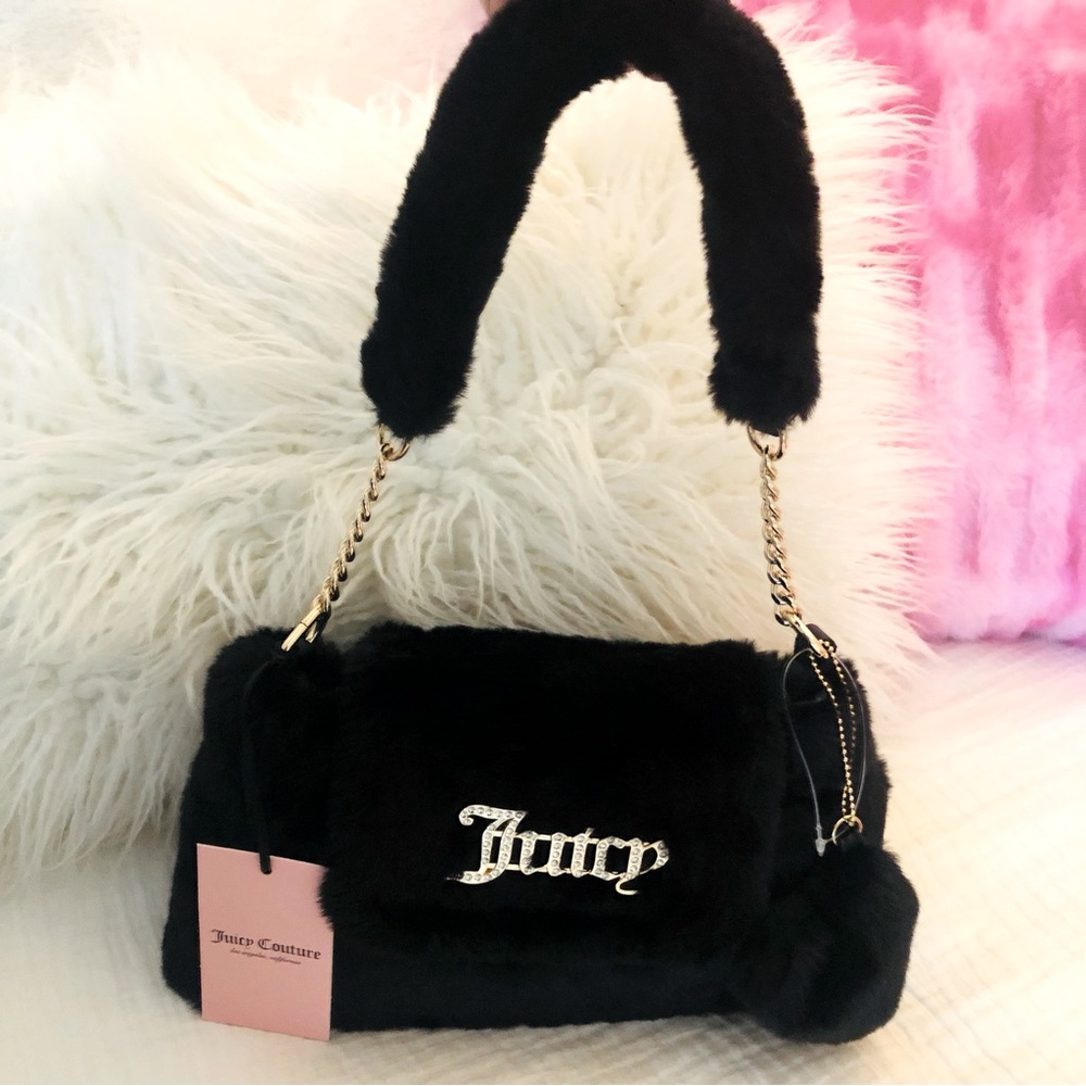 Juicy Couture Licorice Fluffy Shoulder Bag